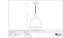 Load image into Gallery viewer, 49507EB White Gloss Brindley Pendant in Elan Black