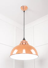 Load image into Gallery viewer, 49508 White Gloss Harborne Pendant in Copper