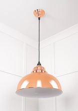 Load image into Gallery viewer, 49508 White Gloss Harborne Pendant in Copper