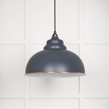 Load image into Gallery viewer, 49508SL White Gloss Harborne Pendant in Slate