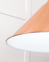 Load image into Gallery viewer, 49510 White Gloss Hockley Pendant in Copper