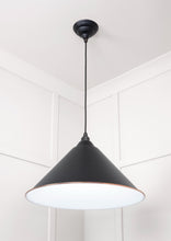 Load image into Gallery viewer, 49510EB White Gloss Hockley Pendant in Elan Black