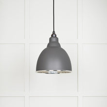 Load image into Gallery viewer, 49511BL Hammered Nickel Brindley Pendant in Bluff