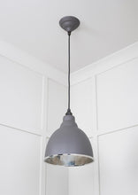 Load image into Gallery viewer, 49511BL Hammered Nickel Brindley Pendant in Bluff