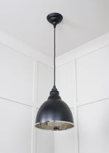 Load image into Gallery viewer, 49511EB Hammered Nickel Brindley Pendant in Elan Black