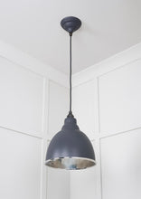 Load image into Gallery viewer, 49511SL Hammered Nickel Brindley Pendant in Slate