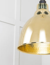 Load image into Gallery viewer, 49517 Hammered Brass Brindley Pendant