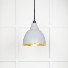 Load image into Gallery viewer, 49517BI Hammered Brass Brindley Pendant in Birch