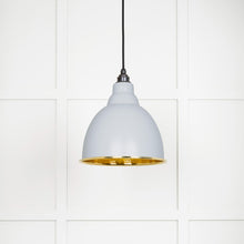 Load image into Gallery viewer, 49517BI Hammered Brass Brindley Pendant in Birch