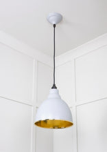 Load image into Gallery viewer, 49517BI Hammered Brass Brindley Pendant in Birch