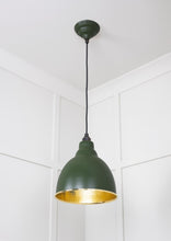 Load image into Gallery viewer, 49517H Hammered Brass Brindley Pendant in Heath