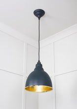 Load image into Gallery viewer, 49517SO Hammered Brass Brindley Pendant in Soot