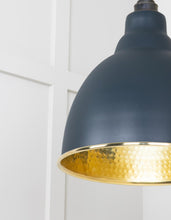 Load image into Gallery viewer, 49517SO Hammered Brass Brindley Pendant in Soot