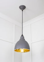 Load image into Gallery viewer, 49518BL Smooth Brass Brindley Pendant in Bluff