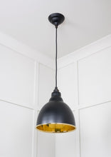 Load image into Gallery viewer, 49518EB Smooth Brass Brindley Pendant in Elan Black
