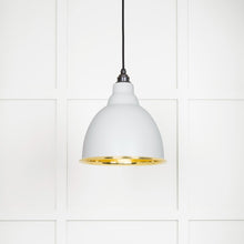Load image into Gallery viewer, 49518F Smooth Brass Brindley Pendant in Flock