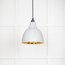 Load image into Gallery viewer, 49518F Smooth Brass Brindley Pendant in Flock