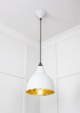 Load image into Gallery viewer, 49518F Smooth Brass Brindley Pendant in Flock