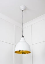 Load image into Gallery viewer, 49518F Smooth Brass Brindley Pendant in Flock