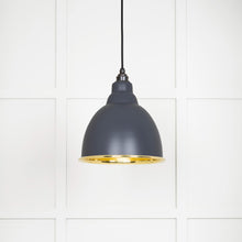 Load image into Gallery viewer, 49518SL Smooth Brass Brindley Pendant in Slate