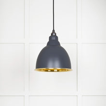 Load image into Gallery viewer, 49518SL Smooth Brass Brindley Pendant in Slate