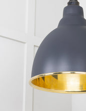 Load image into Gallery viewer, 49518SL Smooth Brass Brindley Pendant in Slate