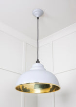 Load image into Gallery viewer, 49521BI Hammered Brass Harborne Pendant in Birch