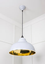 Load image into Gallery viewer, 49521BI Hammered Brass Harborne Pendant in Birch