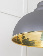 Load image into Gallery viewer, 49521BL Hammered Brass Harborne Pendant in Bluff