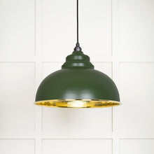 Load image into Gallery viewer, 49521H Hammered Brass Harborne Pendant in Heath
