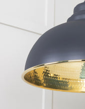 Load image into Gallery viewer, 49521SL Hammered Brass Harborne Pendant in Slate