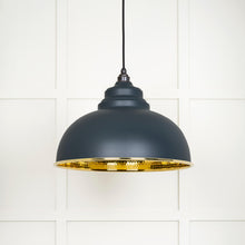 Load image into Gallery viewer, 49521SO Hammered Brass Harborne Pendant in Soot