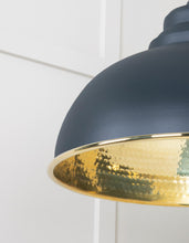 Load image into Gallery viewer, 49521SO Hammered Brass Harborne Pendant in Soot