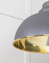 Load image into Gallery viewer, 49522BL Smooth Brass Harborne Pendant in Bluff