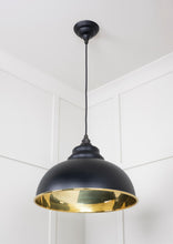 Load image into Gallery viewer, 49522EB Smooth Brass Harborne Pendant in Elan Black