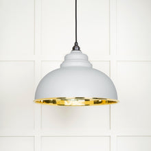 Load image into Gallery viewer, 49522F Smooth Brass Harborne Pendant in Flock