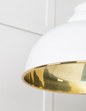 Load image into Gallery viewer, 49522F Smooth Brass Harborne Pendant in Flock