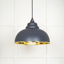 Load image into Gallery viewer, 49522SL Smooth Brass Harborne Pendant in Slate