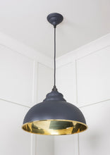 Load image into Gallery viewer, 49522SL Smooth Brass Harborne Pendant in Slate
