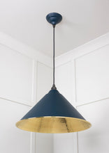 Load image into Gallery viewer, 49523DU Hammered Brass Hockley Pendant in Dusk