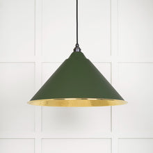 Load image into Gallery viewer, 49523H Hammered Brass Hockley Pendant in Heath