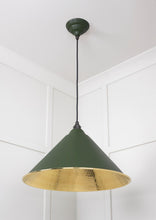 Load image into Gallery viewer, 49523H Hammered Brass Hockley Pendant in Heath