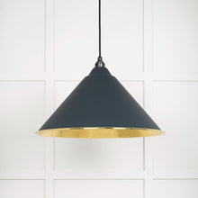 Load image into Gallery viewer, 49523SO Hammered Brass Hockley Pendant in Soot