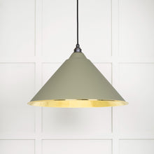 Load image into Gallery viewer, 49523TU Hammered Brass Hockley Pendant in Tump