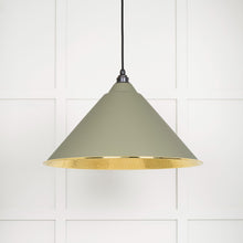 Load image into Gallery viewer, 49523TU Hammered Brass Hockley Pendant in Tump