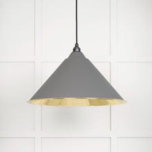 Load image into Gallery viewer, 49524BL Smooth Brass Hockley Pendant in Bluff