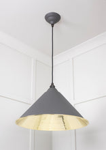 Load image into Gallery viewer, 49524BL Smooth Brass Hockley Pendant in Bluff