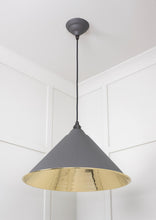 Load image into Gallery viewer, 49524BL Smooth Brass Hockley Pendant in Bluff