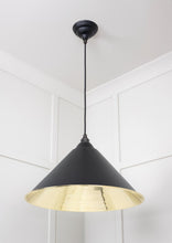Load image into Gallery viewer, 49524EB Smooth Brass Hockley Pendant in Elan Black