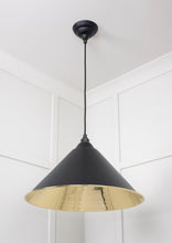 Load image into Gallery viewer, 49524EB Smooth Brass Hockley Pendant in Elan Black